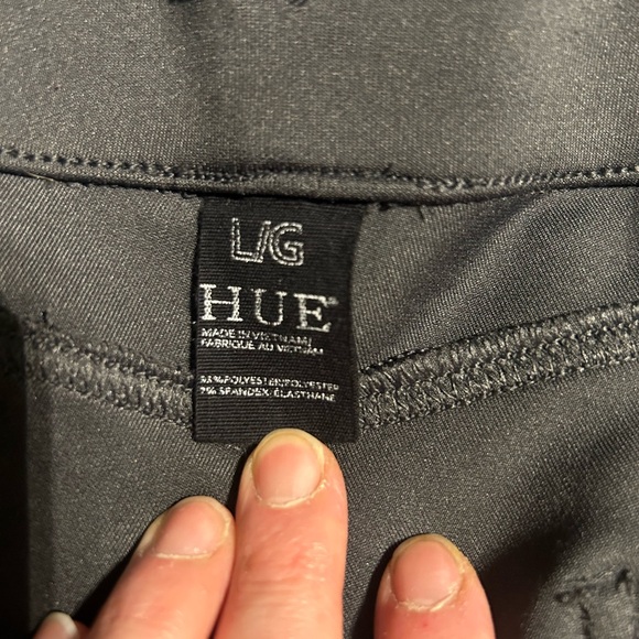 Hue grey pull on women’s pants large elastic waist back pockets. - Picture 8 of 9